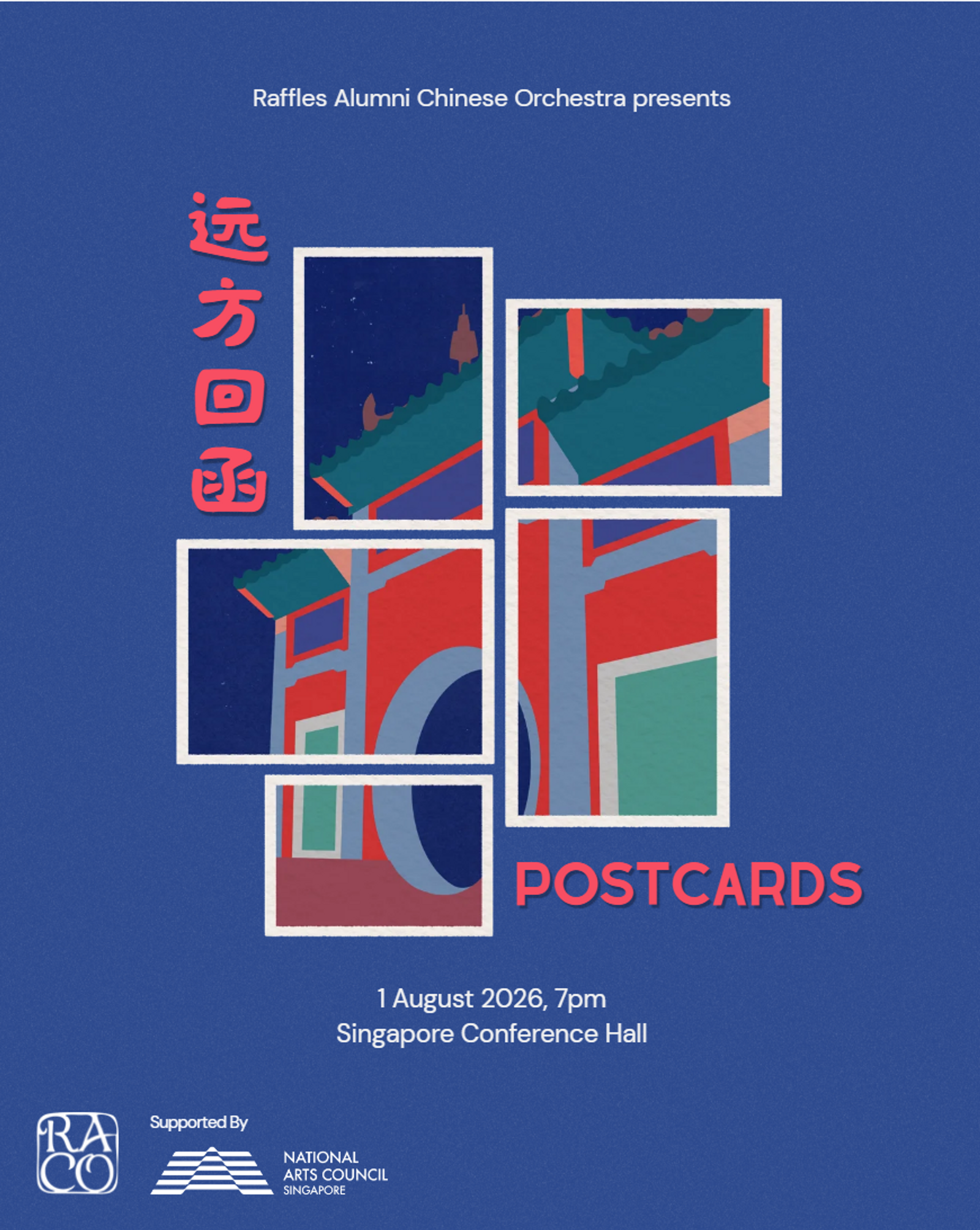 Postcards — RACO 2026 concert poster